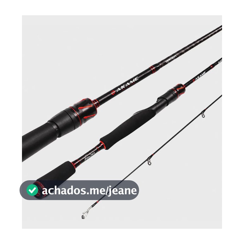 Vara P/ Molinete Daisen Akame Fábio Baca 17lbs 1,80m 2 Parte Preto