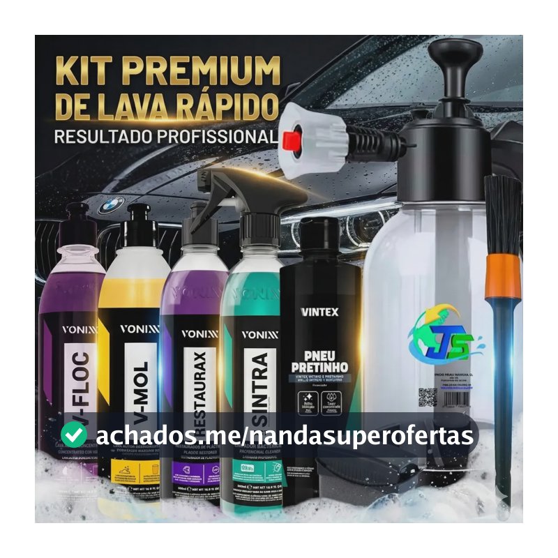 Kit Completo Lavar Carro Rápido Pulverizador 2l Profissional