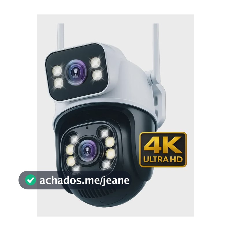Câmera De Vigilância A28b 6mp Wi-fi Ip Dupla Lente App Icsee Onvif Visão Noturna Colorida Rastreamento Humano Áudio Bidirecional Externa Instalação Fácil