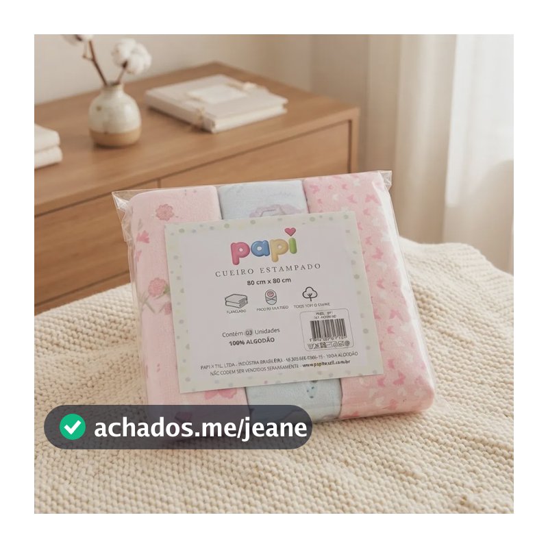 Cueiro De Bebê Papi Composê Estampado Borboleta Rosa-claro