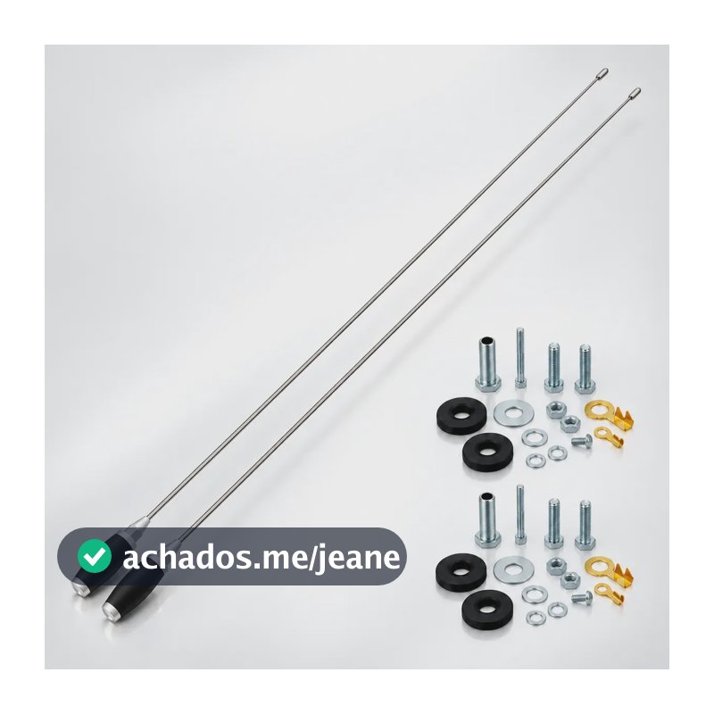 2 Antena Px 2,70 Metros Maria Mole + 2 Parafusos Anti-furto