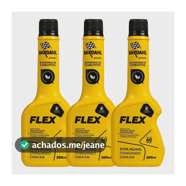 Aditivo Combustível Bardahl Flex 200ml Kit 3 Un.
