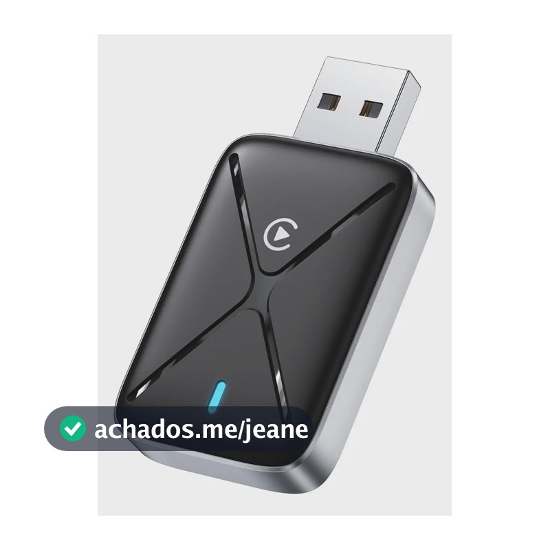 Adaptador CarPlay Sem Fio para iPhone, Conversor USB para Carro com iOS