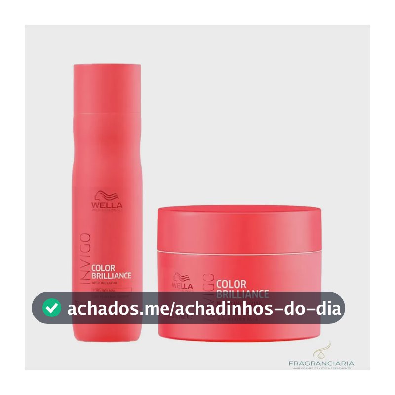 Kit Wella Profissional Invigo Color Brilliance - Shampoo 250ml + Máscara 150ml - Proteção Da Cor