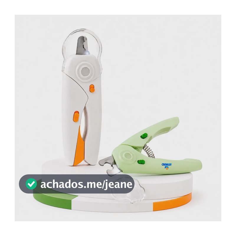 Alicate Cortador De Unha com Led e lixa Pet Cão Gato Pequeno Medio e Grande Porte - Crowley