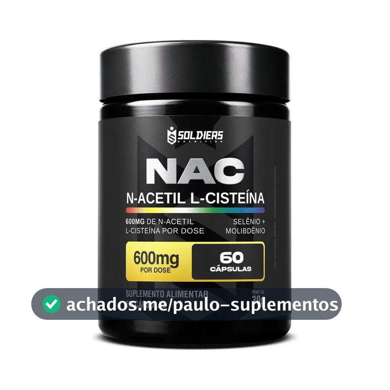 NAC N-Acetil L-Cisteína Selênio e Molibdênio 60 Caps - Soldiers Nutrition