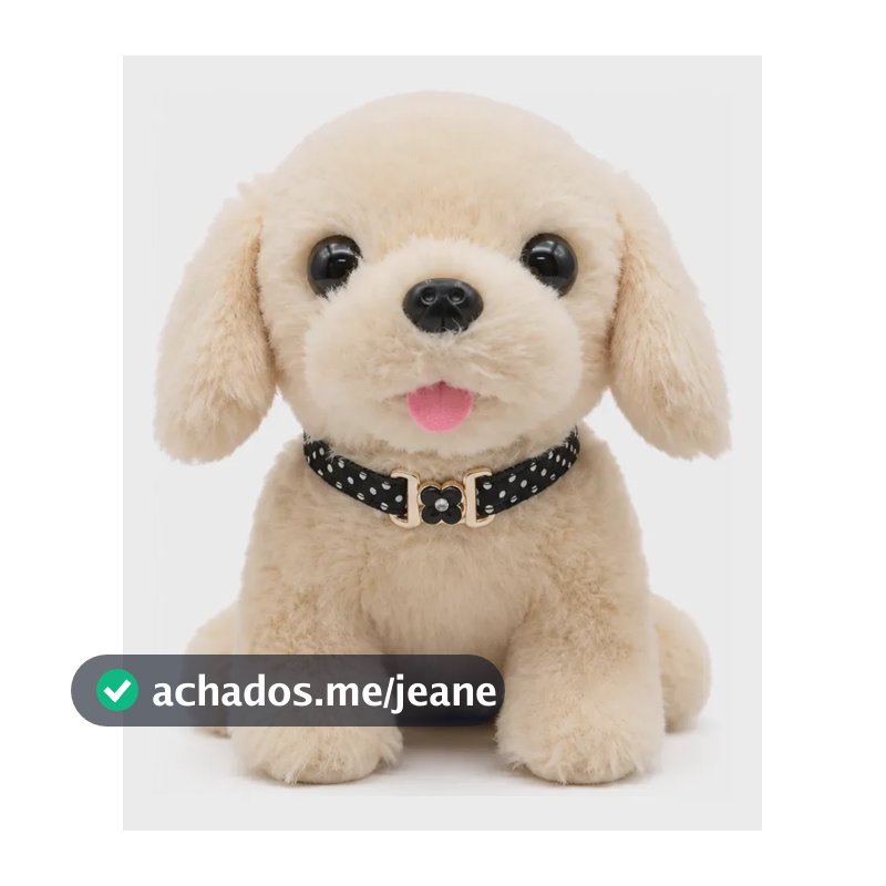 Cachorrinho De Pelúcia Eletrônico Branco Anda Late Infantil Bege