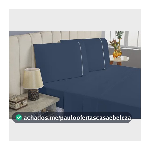 Conjunto Lençol Queen 4 Peças 400 Fios Ponto Palito Cama Box