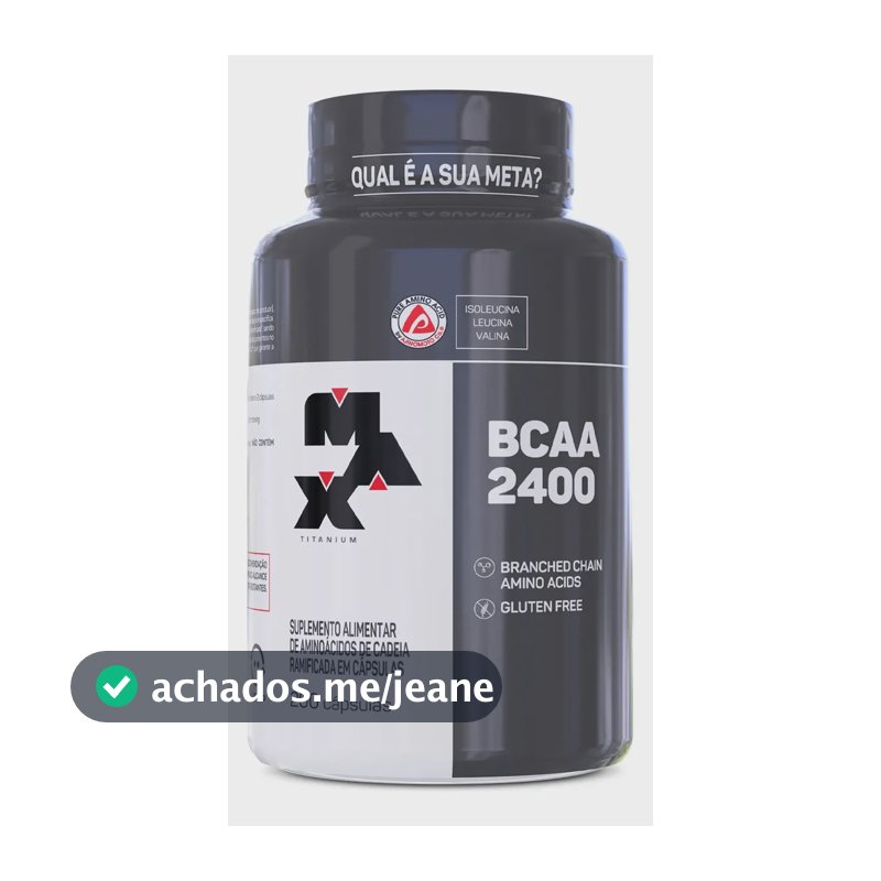 BCAA 2400 Max Titanium 200 Cápsulas Leucina Isoleucina Valina