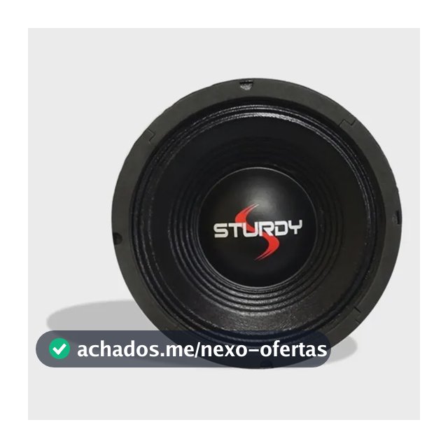 Alto Falante Woofer 8 Polegadas Sturdy 100 Watts Rms 8 Ohms Cor Preto