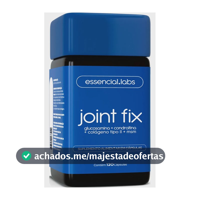 JOINT FIX com GLUCOSAMINA, CONDROITINA, COLÁGENO TIPO 2 e MSM - Fórmula Exclusiva para as Articulações com Máxima Concentração - 120 Cápsulas
