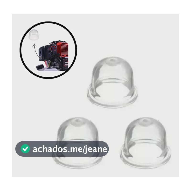 Kit 3 Bulbo Injetor De Combustível Roçadeira Gasolina- Bomba