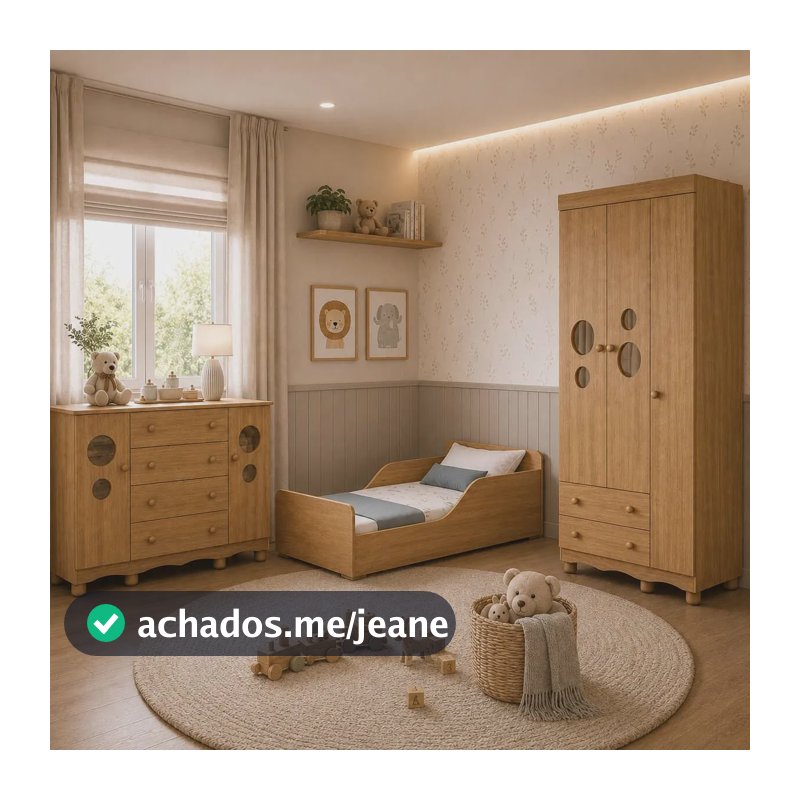 Quarto Infantil Completo Minicama Suspiro Multimóveis Mp4834 Marrom