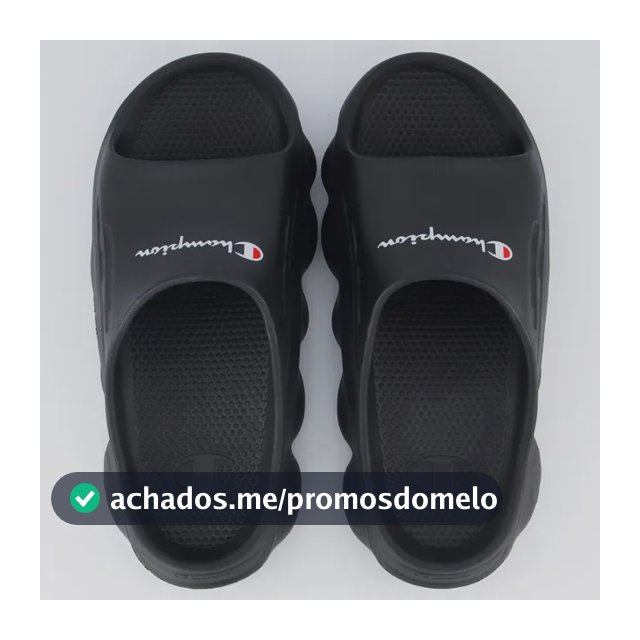 Chinelo Champion Nuvem Spheric Ii Script Preto