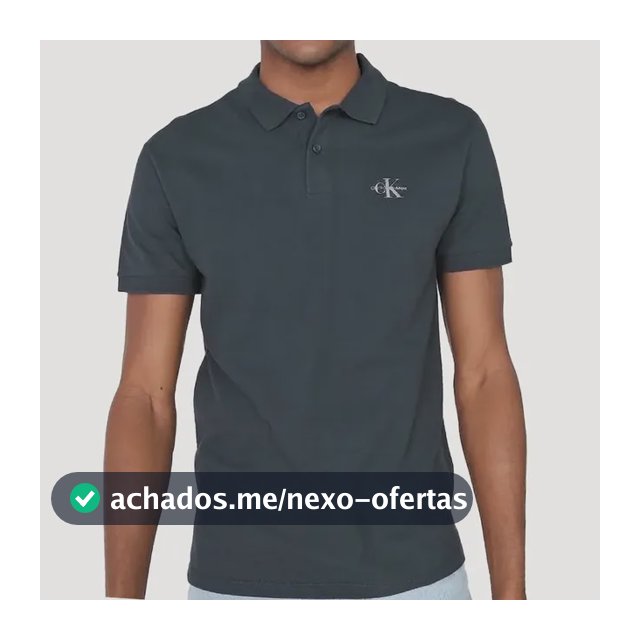 Polo Calvin Klein Jeans Piquet Regular Re Issue Azul Marinho