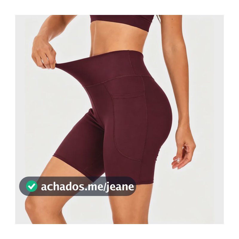 Froog Short Academia Fitness Feminina Zero Transparência Vinho Liso G (44-46)