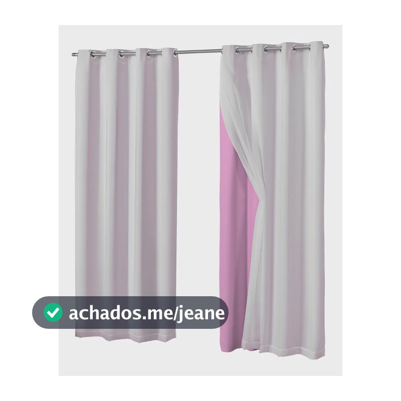 Cortina Blackout 100% Pvc Com Voil Blecaute 2,80 X2,50 Cor Rosa
