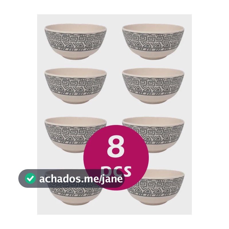 Kit 8un Tigela Bowl Cumbuca Ecológico 300ml Sopa Caldo