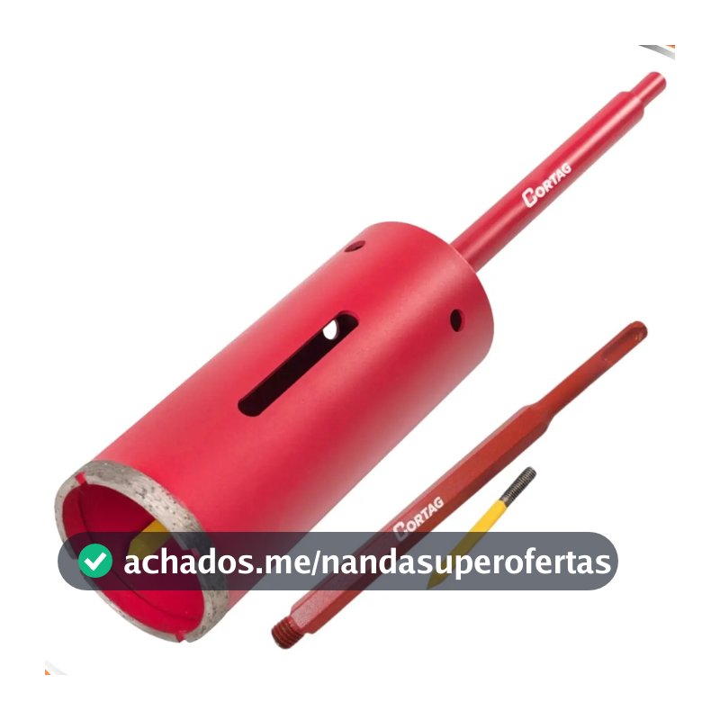 Kit Serra Copo Diamantada 65x150mm + Haste Sds 200mm Cortag