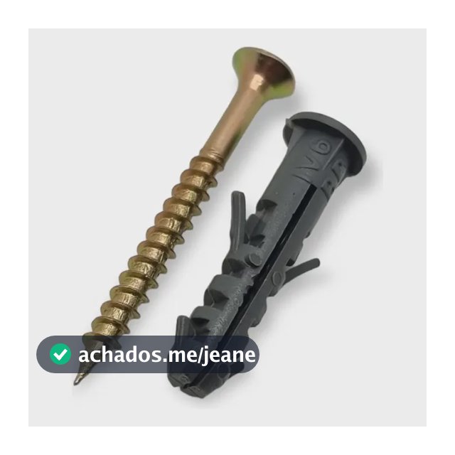 100 Parafuso Phillips C/ 100 Bucha 6 Anel 6mm- Total 200pçs