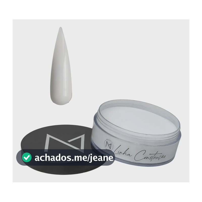 Pó Acrílico Coleção Construção Unhas Acrigel - 120g Majestic Cor BRANCO RENDA