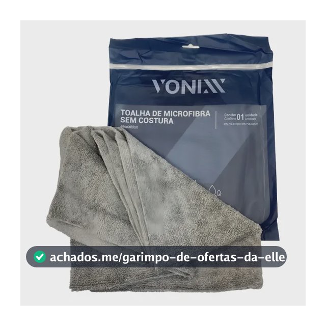 Toalha De Microfibra Sem Costura 350gsm 40x60 Vonixx