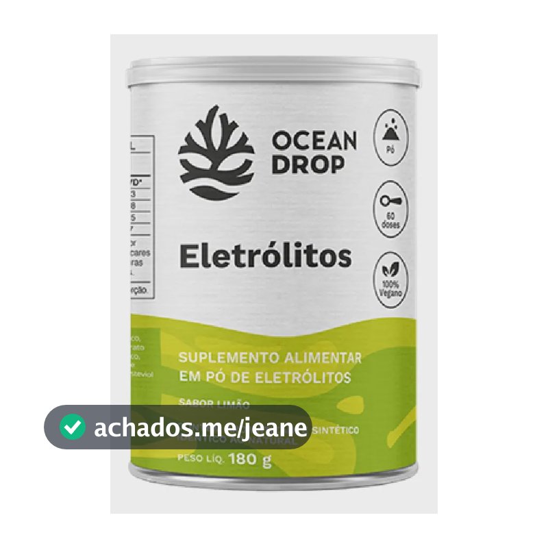 Eletrólito Ocean DROP Vitaminas e Minerais em pó sabor Limão x 180g
