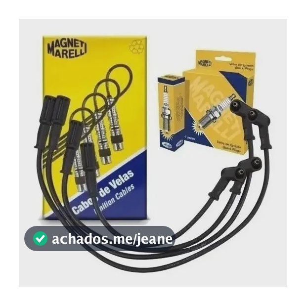Kit Cabos E Velas Palio Siena Uno Punto 1.0 1.4 8v Fire Flex Preto