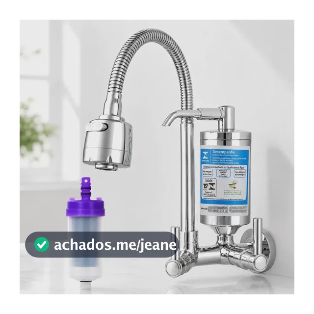 Torneira Cozinha com Filtro Gourmet de Parede Inox e Abs Bica Flexível Móvel Pia Acionamento 1/4 de Volta Conexão de 1/2 e 3/4 Arejador com 2 Modos de Jato Chuveirinho e Concentrado