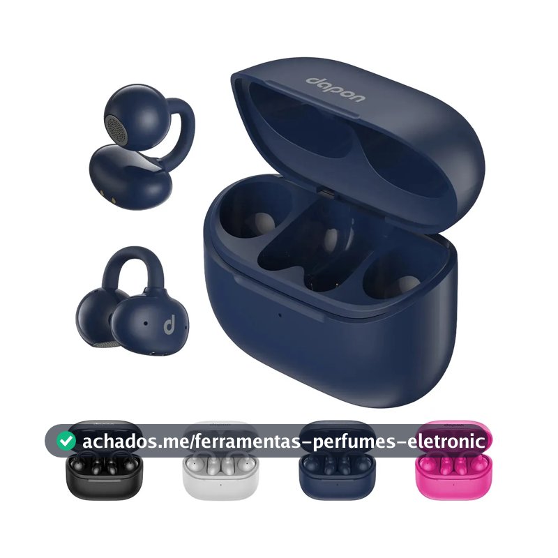Fone Open Ear Dapon Dpf25 Bluetooth 6.0 Sem Fio Azul