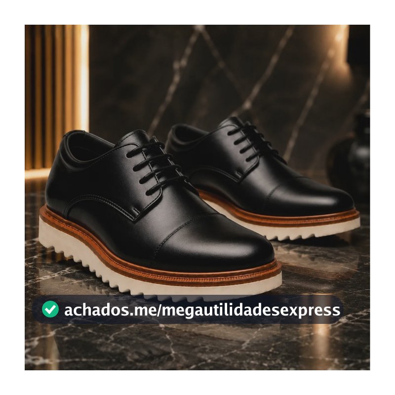 Sapato Social Masculino Gugi Oxford Confortável 5401-gg Preto 40 Br
