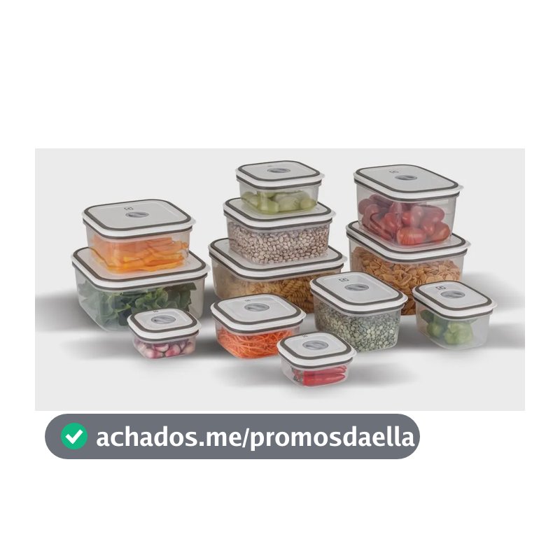 Electrolux Kit 12 Potes Herméticos de Plástico Retangulares
