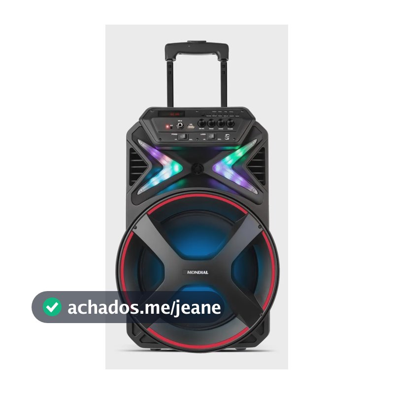 Caixa Amplificada Connect Lights Cm-400 Mondial Cor Preto