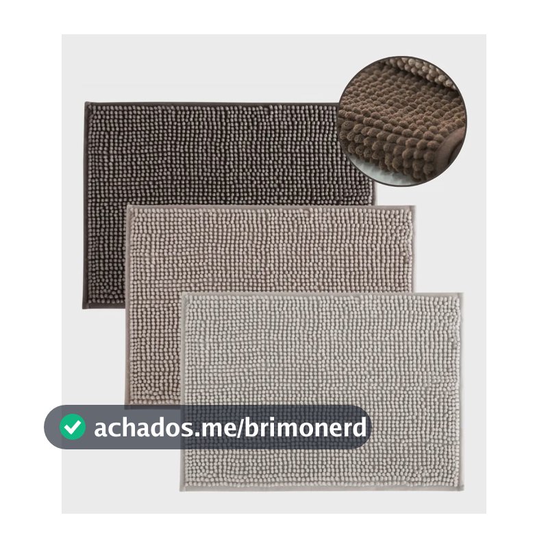 Kit 3 Tapetes De Banheiro Microfibra Bolinha Antiderrepante Cor Sortido