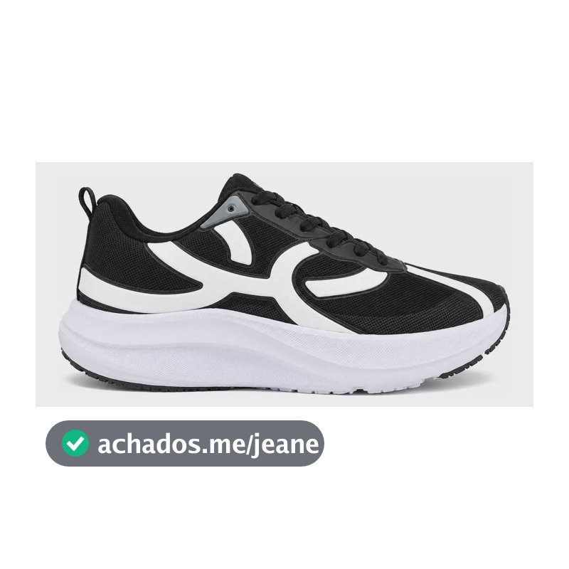 Tênis Feminino Olympikus Academia Caminhada Confortável Olympikus - Preto Branco Olympikus Corre Turbo 36 Br