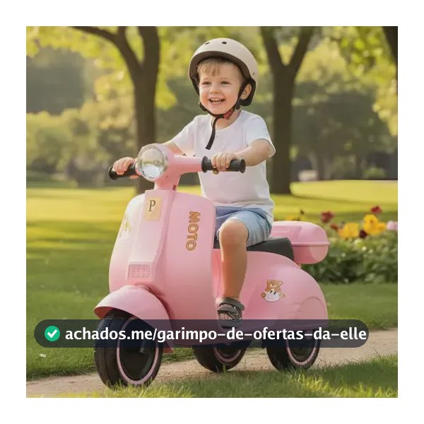 Mini Moto Motoneta Elétrica Infantil Classic 6v Beezee Rosa