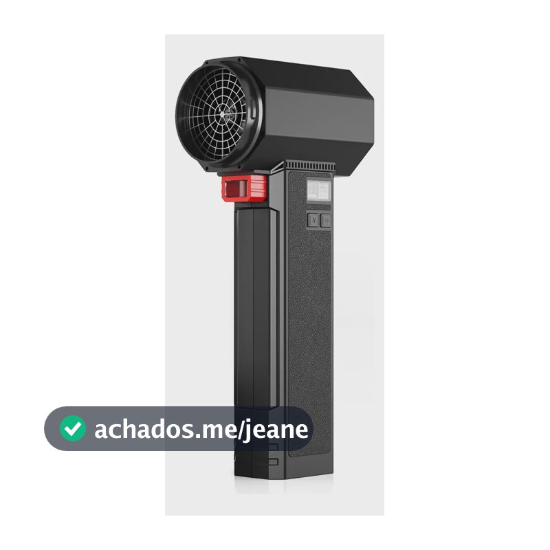 Soprador Turbo Portátil Potente, 1400g De Empuxo, 750w Preto 16.8v