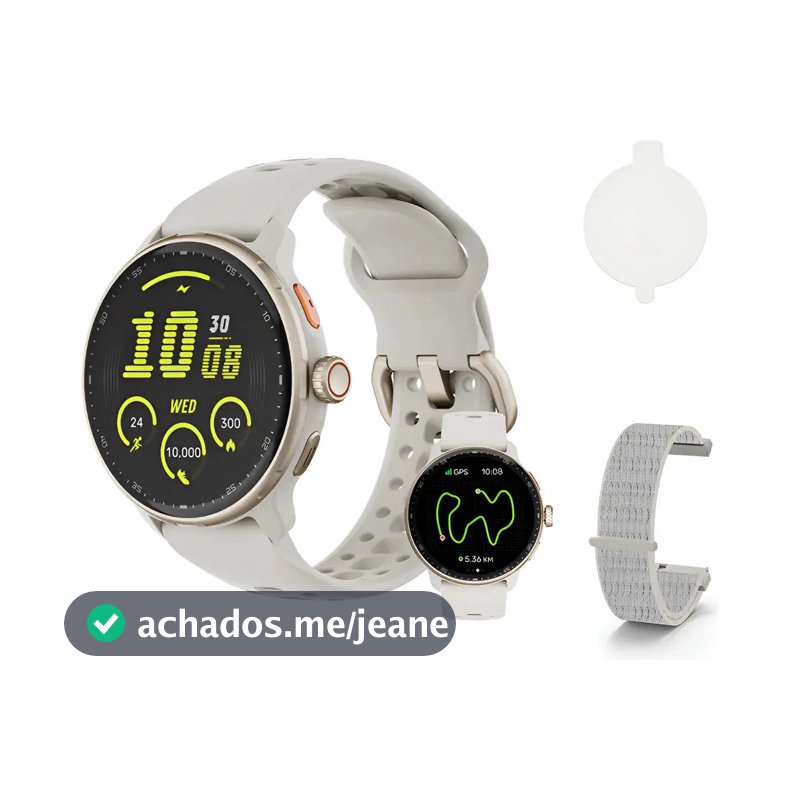 Relógio Inteligente Gps Smartwatch Amoled 3atm Sport Gps Caixa Cinza