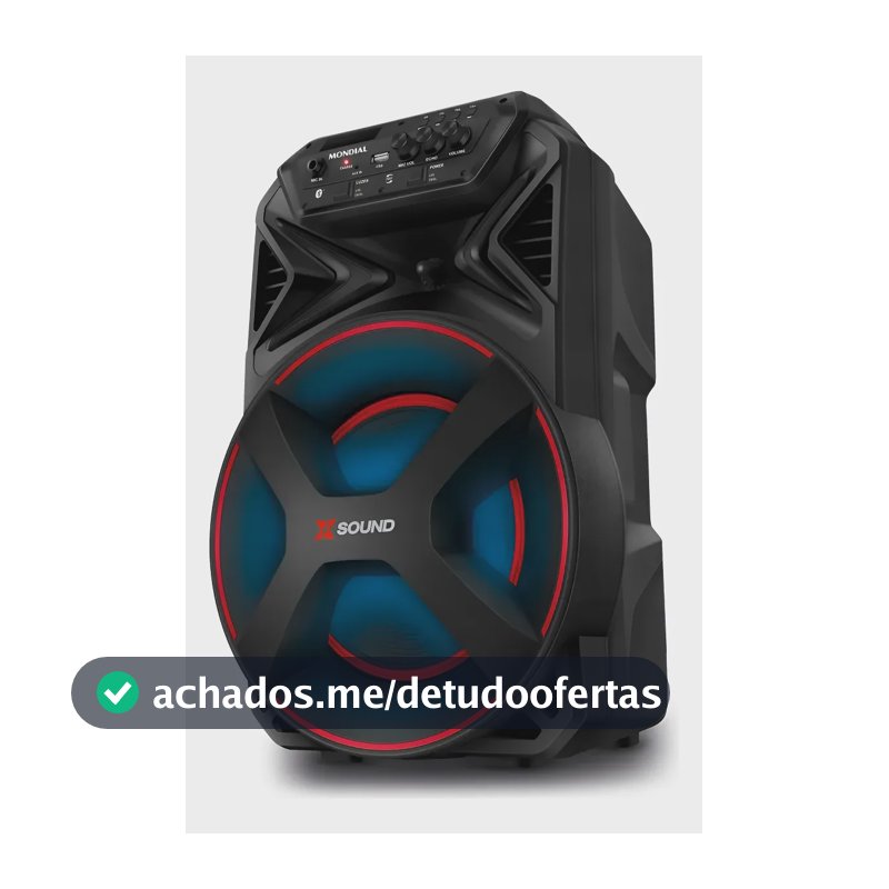 Caixa Amplificada Xsound By Mondial 300w Cm-300-n Preto 127/ Preto 127/220v