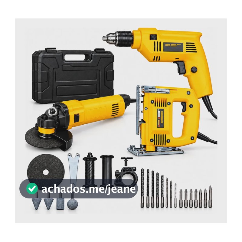 Kit Furadeira Esmerilhadeira Serra Tico-tico 3e1 Com Fio110v