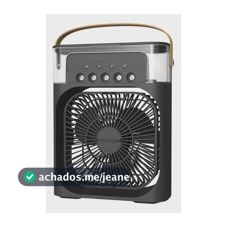 Ventilador de Mesa Mini USB Silencioso com Umidificador e LED