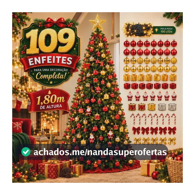 Árvore Natal Pinheiro 180cm Enfeitada Decorada Promoção