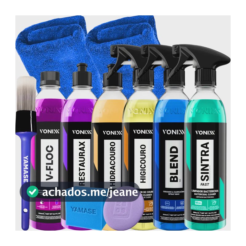 Kit Lavagem Automotiva Completa Profissional Produtos Vonixx