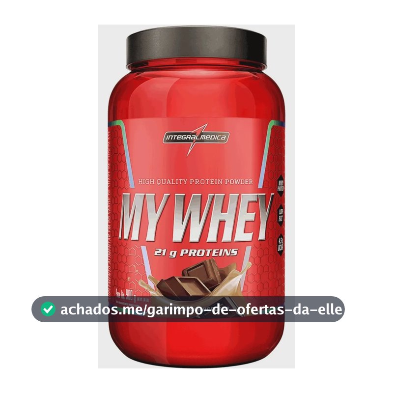 My Whey Shake De Chocolate 900g Integralmédica Whey Protein 21g Proteína BCAA Aminoácidos Suplemento Alimentar Ganho Massa Muscular Hipertrofia Recuperação Pós Treino Low Carb Rápida Absorção
