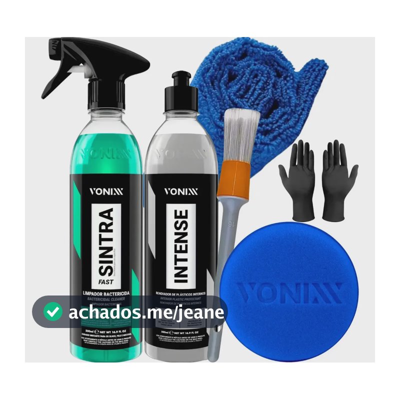 Kit Limpeza Automotiva Interna Vonixx Sintra Fast + Intense 1000ml