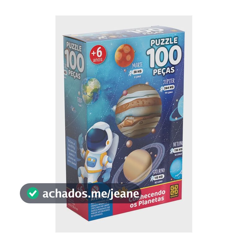 Puzzle 100 Peças Conhecendo Os Planetas Grow