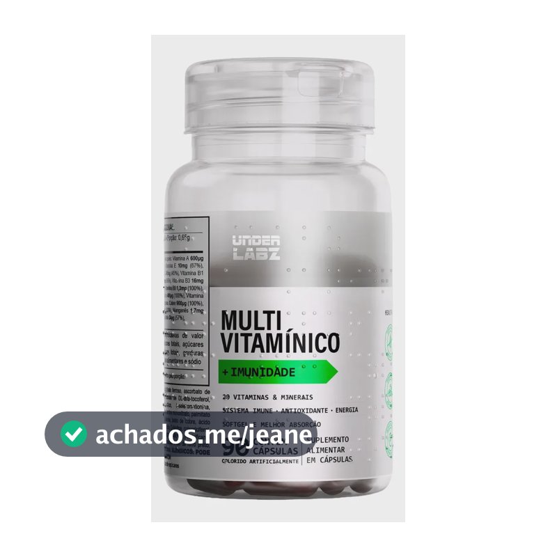 Multivitaminico Under Labz Vitamina B12 Óxido De Zinco Cobre Multivitaminico | 60 Cáps