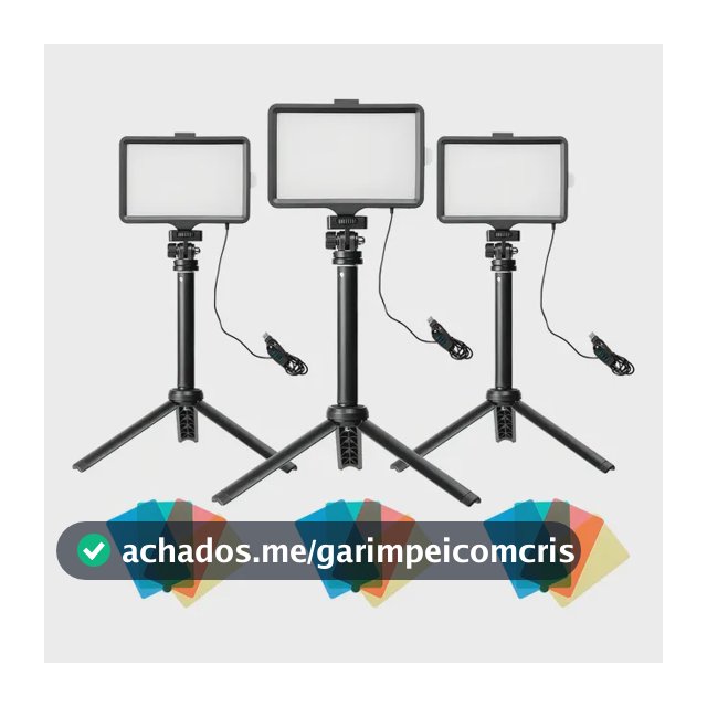 Painel Led Gamer 3000K a 6500K Filtro Colorido Live Stream 10w 3pçs