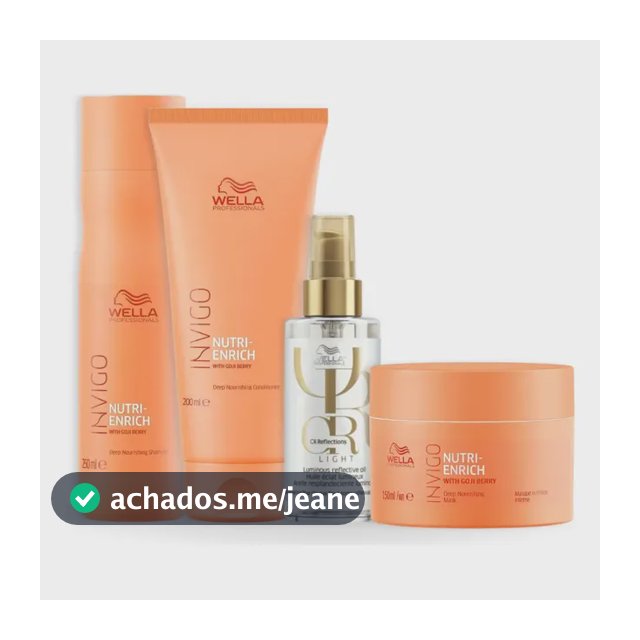 Wella Nutri-enrich Sh 250ml + Cond 200ml + Masc 150ml + Oleo