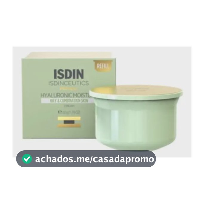 ISDIN Refil Creme Hidratante Anti-Idade para Pele Oleosa Isdinceutics Hyaluronic Moisture Oily Skin - 50g
